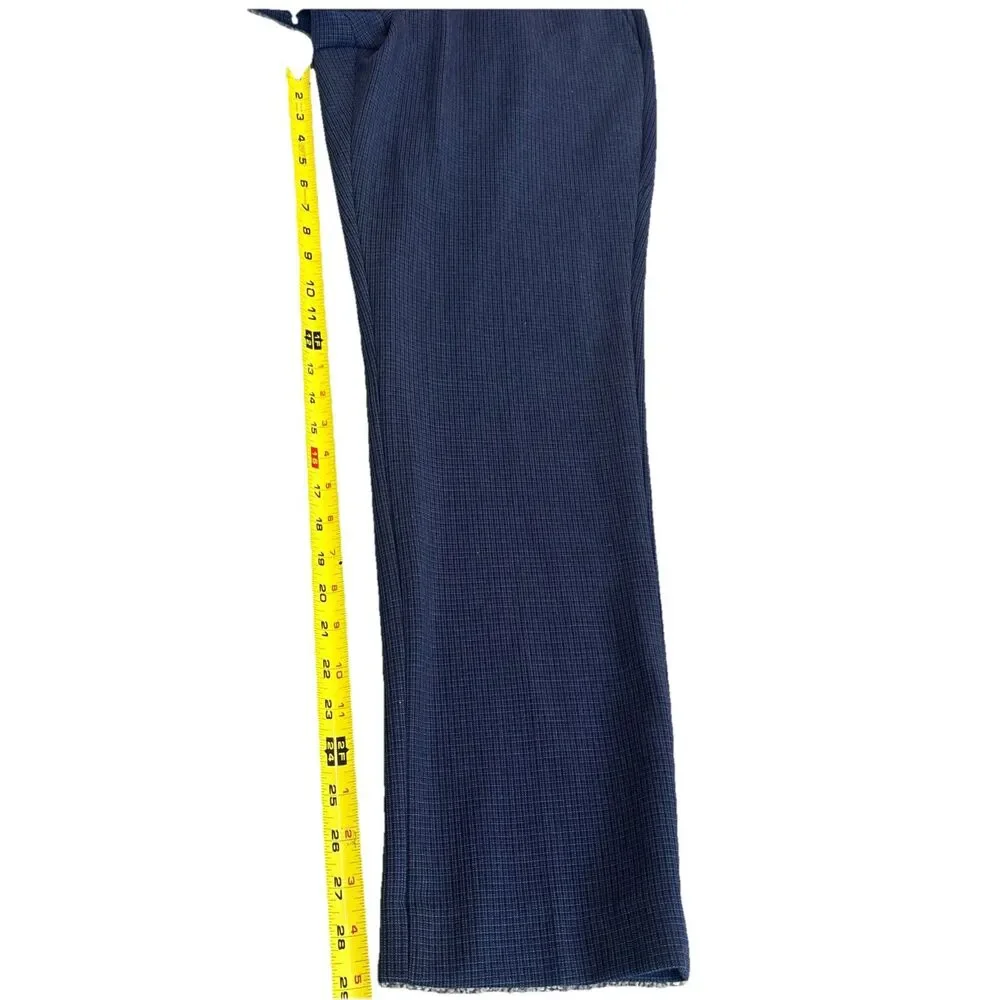 Express Mens Hyper Blue Checkered Stretch Drawstring Dress Pant Sz Actual 30X29